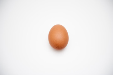 Egg on white background