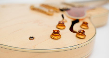 Detail of electric guitar body