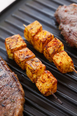 Picanha steak with pineapple