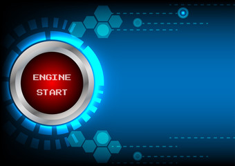 Abstrack button engine start technology