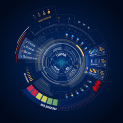 Futuristic user interface HUD