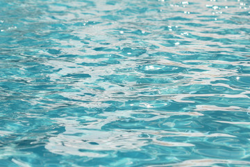 Fototapeta premium Cyan Swimming Pool water surface background .