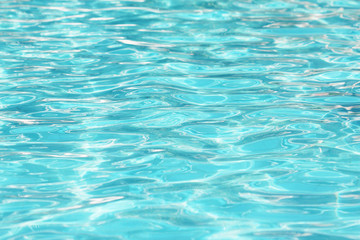 Fototapeta premium Cyan Swimming Pool water surface background .