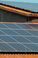 solar panel on a roof