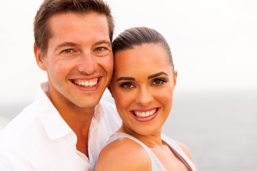 young couple on cruise ship portrait