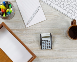 Top view of Home Office Desk
