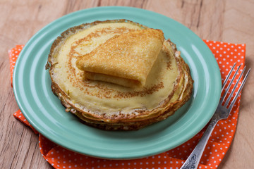 Pancakes on plate