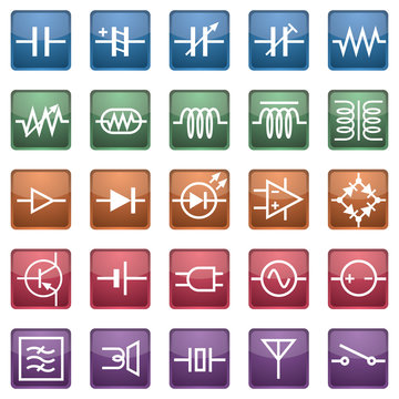 Schematic symbol icon, AI10 vector