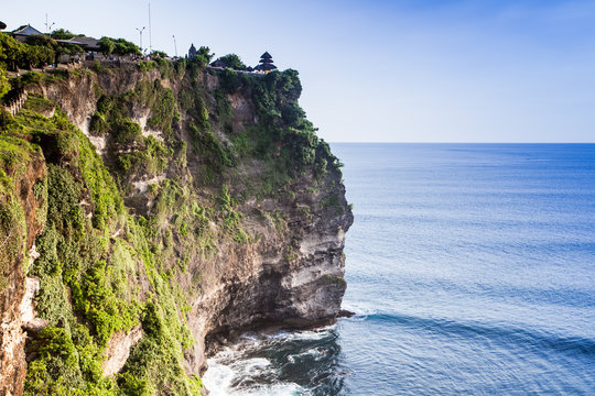 view of a cliff in Bali Indonesia.