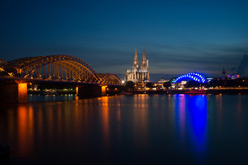 Fototapeta premium Cologne Cathedral taken in Cologne, Germany during sunset time