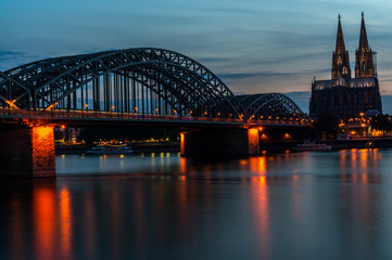 Cologne Cathedral taken in Cologne, Germany during sunset time