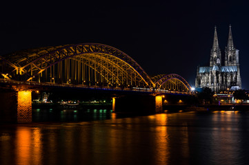 Fototapeta premium Cologne Cathedral taken in Cologne, Germany during sunset time