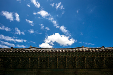 Yeosu Heungguk Temple architecture. Taken in Yeosu, South Korea