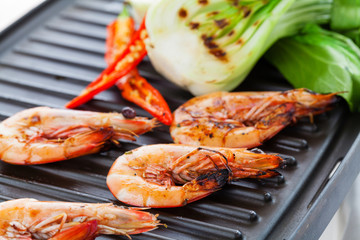 Grilled prawns