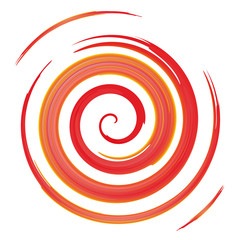 red watercolor spiral, vector illustration - 74414441