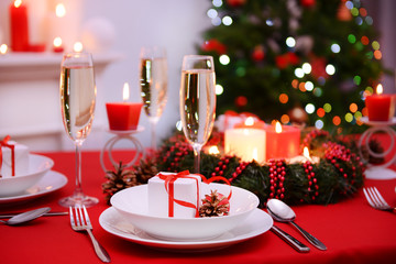 Beautiful Christmas table setting