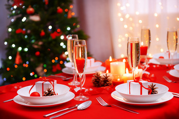 Beautiful Christmas table setting
