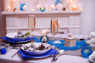 Beautiful Christmas table setting