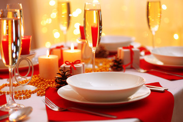 Beautiful Christmas table setting