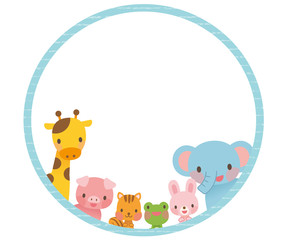 かわいい動物　コピースペース