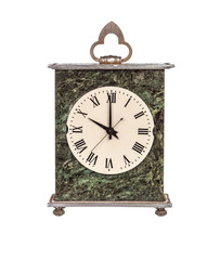 Mantel clock showing ten o'clock