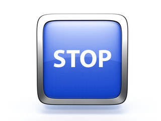 stop square icon on white background