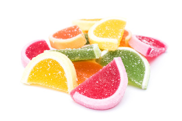 Fruit Jelly Isolated On White