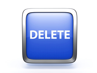delete square icon on white background
