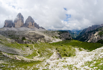 Alps landscape in summer season. Dolomites, Italy