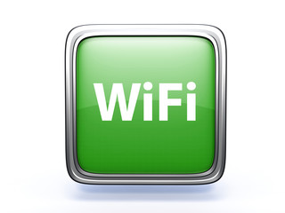 wifi square icon on white background