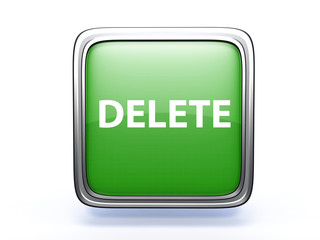 delete square icon on white background
