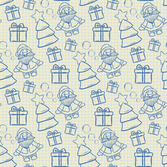 Abstract seamless Christmas pattern