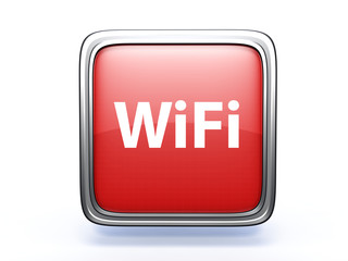wifi square icon on white background