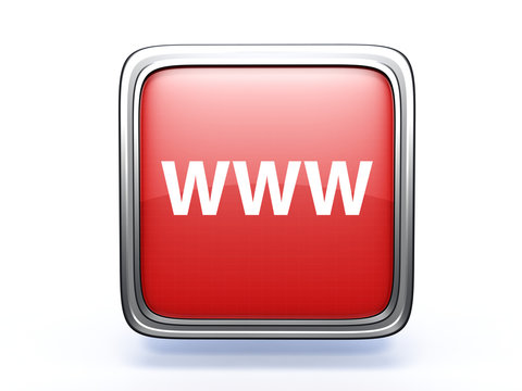 www square icon on white background