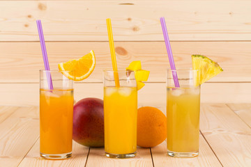 glasses with juice