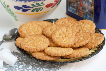 Encas avec gateaux secs, galettes bretonnes