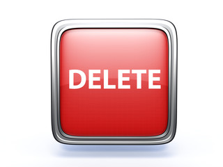 delete square icon on white background