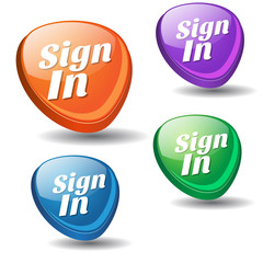 Sign In Colorful Vector Icon Design