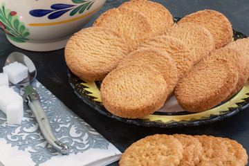 Encas avec gateaux secs, galettes bretonnes