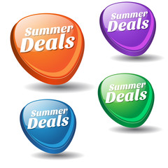 Summer Deals Colorful Vector Icon Design