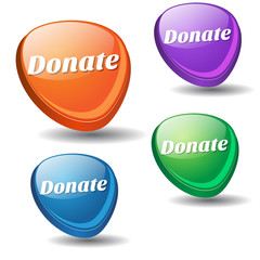 Donate Colorful Vector Icon Design
