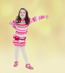 Summer mood a little girl.