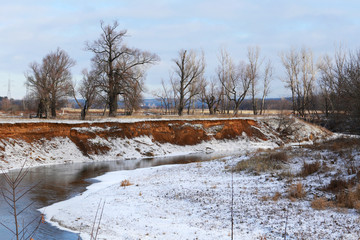 First snow on the river