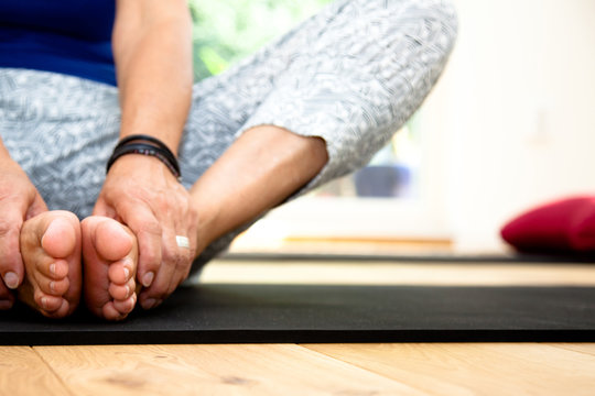 Mature Woman In Yoga Position