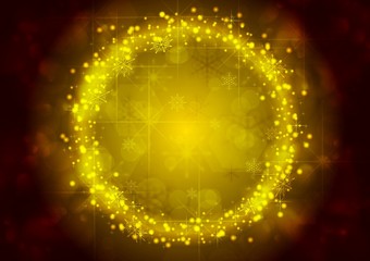 Bright yellow Christmas sparkling background
