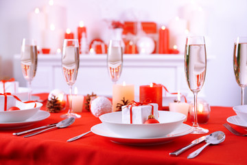 Beautiful Christmas table setting