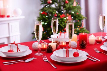 Beautiful Christmas table setting