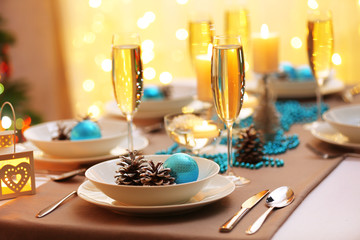 Beautiful Christmas table setting
