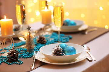Beautiful Christmas table setting
