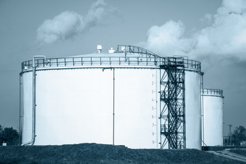 Oil storage tanks
